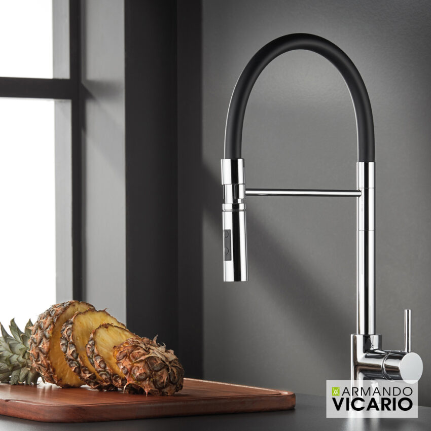 Μπαταρία Νεροχύτη Κουζίνας Fluo Chrome - Image 2