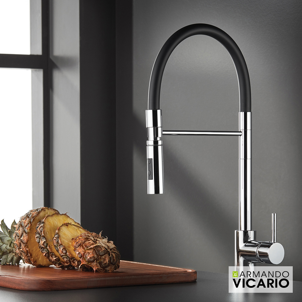 Μπαταρία Νεροχύτη Κουζίνας Fluo Chrome Μπαταρία Νεροχύτη Κουζίνας Fluo Chrome - Image 1