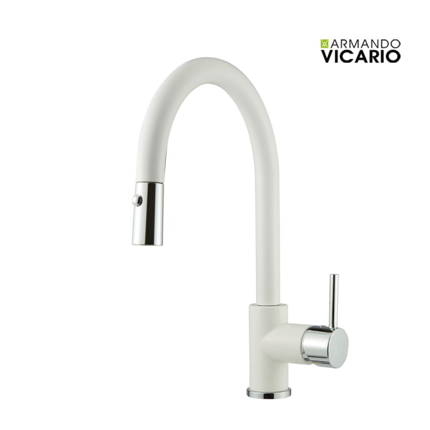 Μπαταρία Νεροχύτη Κουζίνας Fluo SuperWhite Granite - Image 2