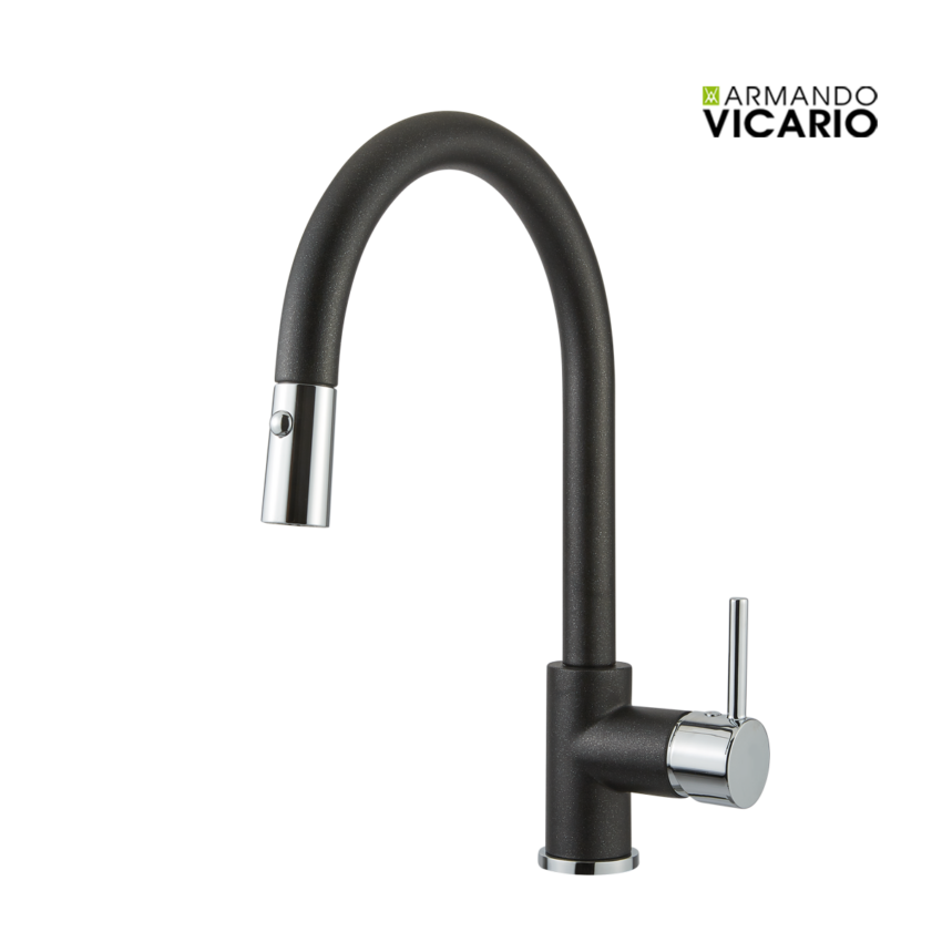 Μπαταρία Νεροχύτη Κουζίνας Fluo Nero Granite - Image 2