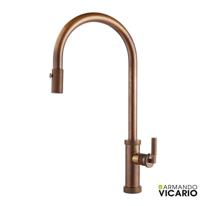 Μπαταρία Νεροχύτη Κουζίνας Urban Vicario natural Brass - Image 2