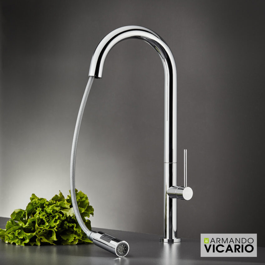 Μπαταρία Νεροχύτη Κουζίνας Tozo Chrome - Image 3