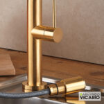 Μπαταρία Νεροχύτη Κουζίνας Tozo Brushed Gold - Image 2