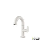 Μπαταρία Νιπτήρα με Βαλβίδα Clic-Clac Slim Vicario White Matt - Image 2