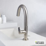 Μπαταρία Νιπτήρα Μεσαία Slim Vicario Inox - Image 2