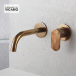 Μπαταρία Νιπτήρα Τοίχου Slim Vicario natural Brass - Image 2