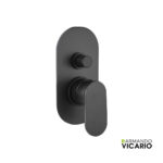 Μίκτης Εντοιχισμού 2 Εξόδων Slim Vicario Black Matt