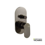 Μίκτης Εντοιχισμού 2 Εξόδων Slim Vicario Black Brushed