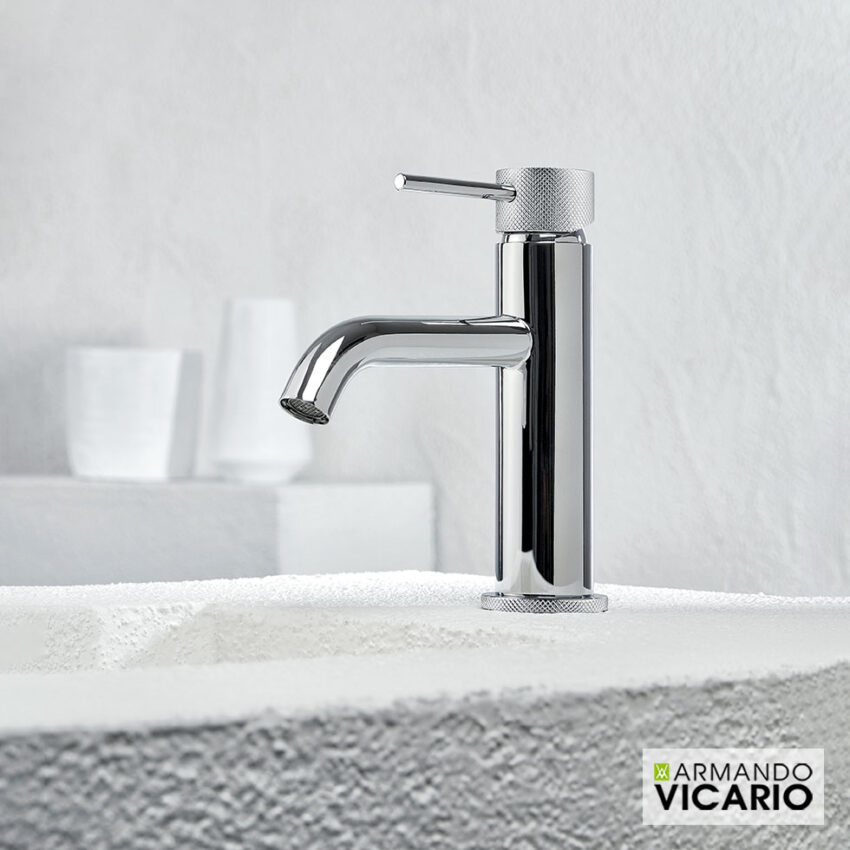 Μπαταρία Νιπτήρα με Βαλβίδα Clic-Clac Industrial Vicario Chrome - Image 3