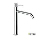 Μπαταρία Νιπτήρα Υψηλή με Βαλβίδα Clic-Clac industrial Vicario Chrome