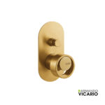 Μίκτης Εντοιχισμού 2 Εξόδων Halo Vicario Brushed Gold - Image 2