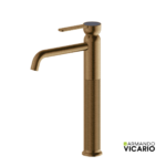 Μπαταρία Νιπτήρα Υψηλή με Βαλβίδα Clic-Clac Lumiere Vicario Antique Brass