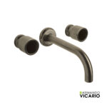 ΜΠΑΤ.ΝΙΠΤ. ΤΟΙΧΟΥ 3 ΟΠΩΝ LUMIERE VICARIO BLACK BRUSHED