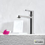 Μπαταρία Νιπτήρα με Βαλβίδα Clic-Clac Glam Vicario Chrome - Image 2