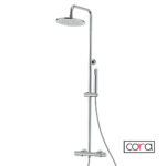 Μπαταρία Ντουζιέρας με Κεφαλή και Κολώνα μη ρυθμιζόμενου ύψους CORA Chrome