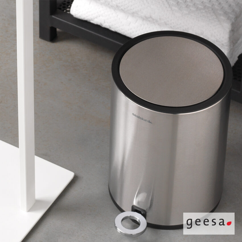 Χαρτοδοχείο Επιδαπέδιο 3l ανοξείδωτο Geesa Inox - Image 3