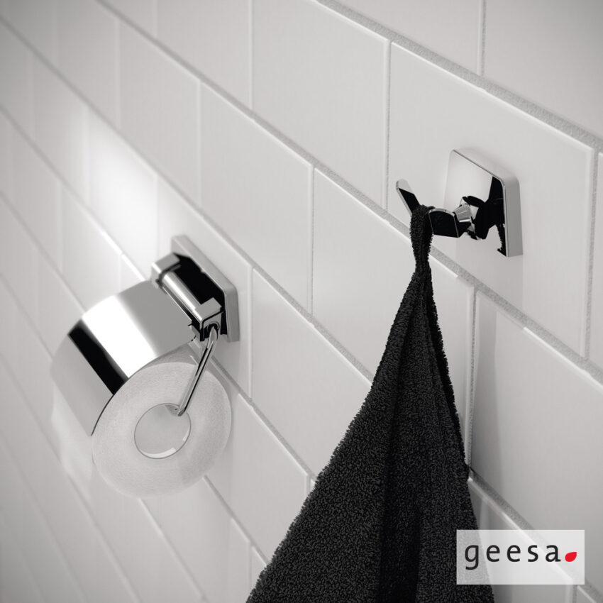 Χαρτοθήκη με Κάλυμμα Geesa Chrome - Image 2