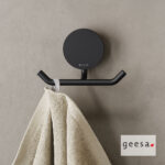 Άγκιστρο μπάνιου διπλό 4,6εκ. OPAL Geesa Black Matt - Image 2