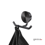 Άγκιστρο μπάνιου διπλό 4,6εκ. OPAL Geesa Inox PVD Black Brushed