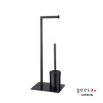 Χαρτοθήκη Επιδαπέδια με Πιγκάλ Sealskin Geesa Black