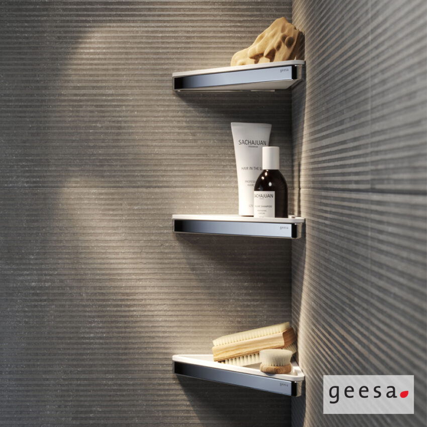 Εταζέρα Γωνιακή 23x17 εκ. Frame Geesa Chr/White Matt - Image 2