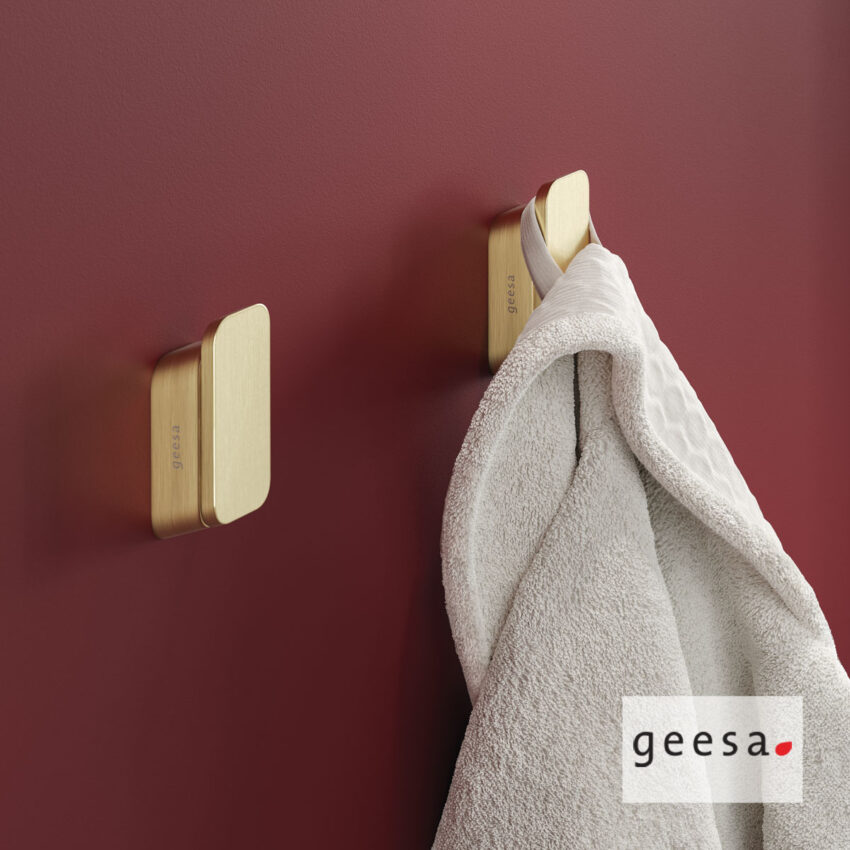 Άγκιστρο μπάνιου μονό medium Shift Geesa Brushed Gold - Image 2