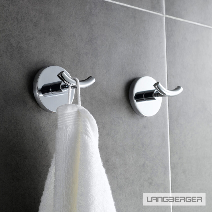 Άγκιστρο μπάνιου διπλό Langberger Chrome - Image 2