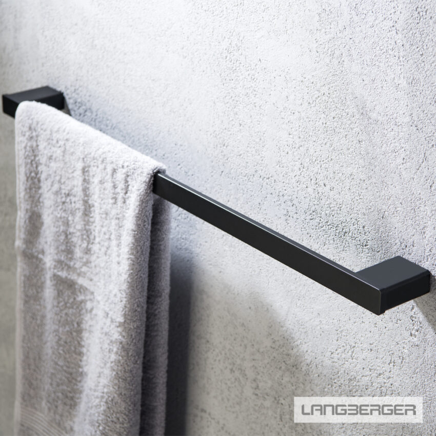 Πετσετοκρεμάστρα Σταθερή Μονή 60εκ. Langberger Black Matt - Image 2