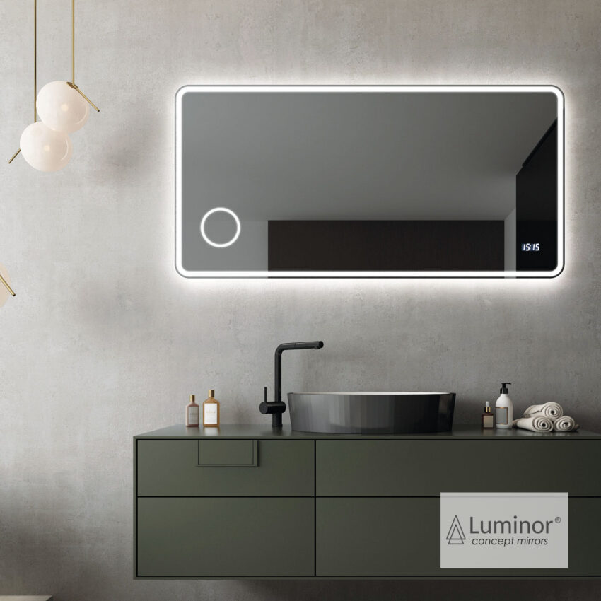 Καθρέπτης Μπάνιου CULM 100x80 με σύνδεση Bluetooth για Μουσική Luminor - Image 2