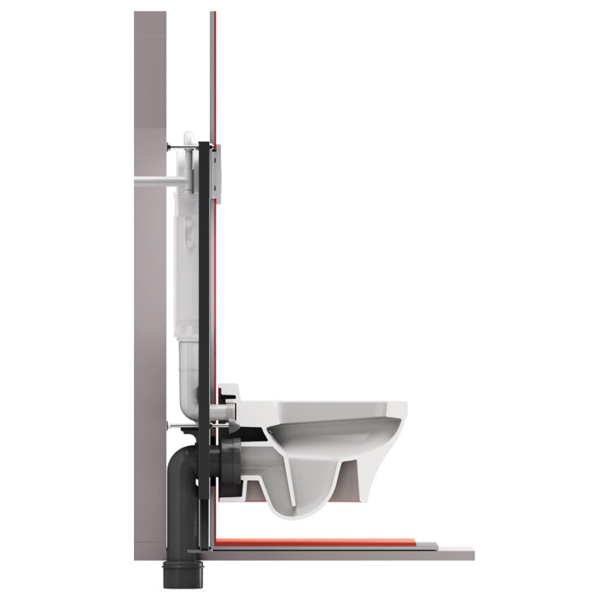 Επίτοιχο Καζανάκι εντοιχισμού Slim 90 για κρεμ.λεκ., WISA (8050452851 ) - Image 2