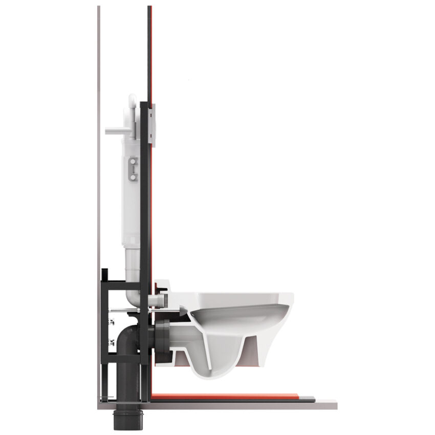 Αυτοφερόμενο Καζανάκι εντοιχισμού Slim Stand για κρεμαστή λεκάνη, WISA (8050452922G) - Image 2