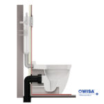 Εντοιχιζόμενο Καζανάκι Slim Βasic για λεκάνη υψηλής πίεσης Back to Wall, WISA ( 8050452960G) - Image 2