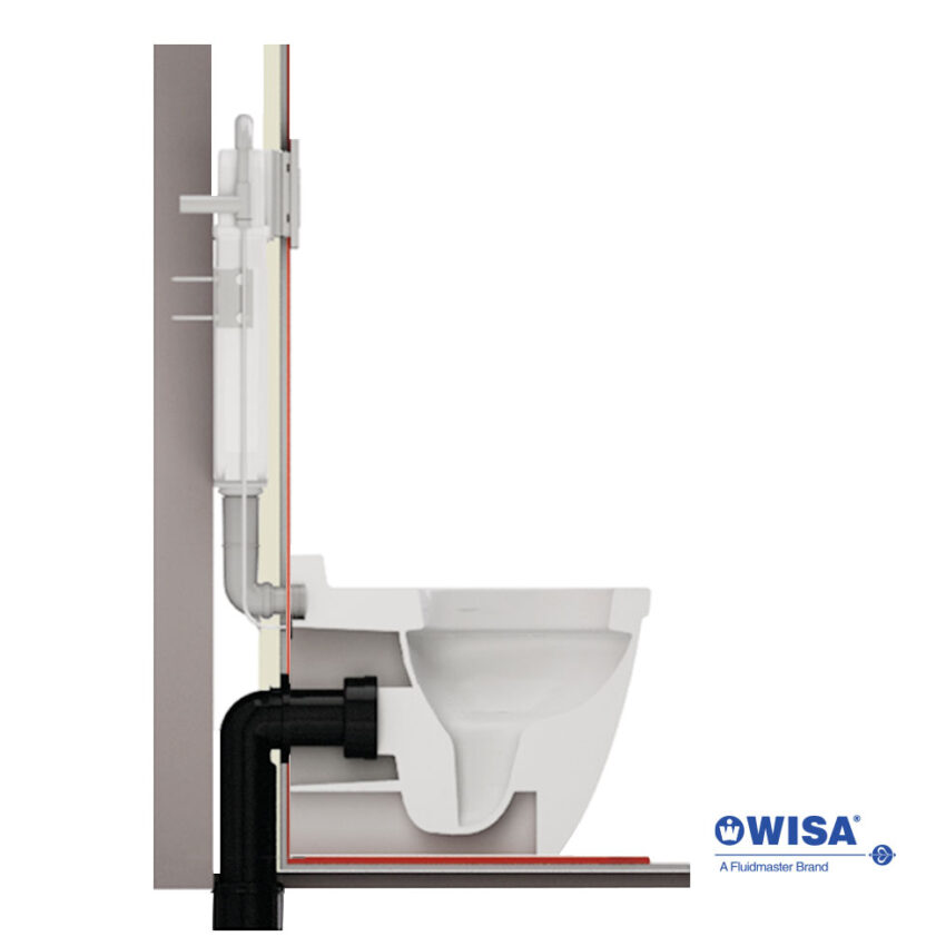 Εντοιχιζόμενο Καζανάκι Slim Βasic για λεκάνη υψηλής πίεσης Back to Wall, WISA ( 8050452960G) - Image 2