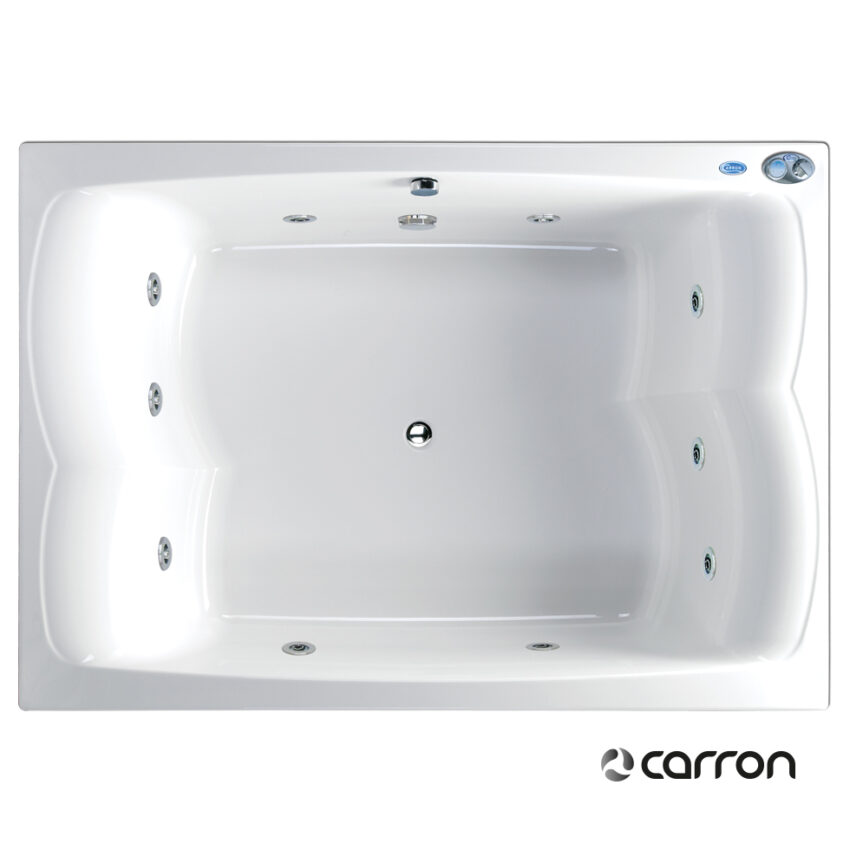 Μπανιέρα Ακρυλική Caronite CELSIUS DUO  με σύστημα Υδρομασάζ (1,75hp-10 jet) 2000x1400, Carron Bath White - Image 2