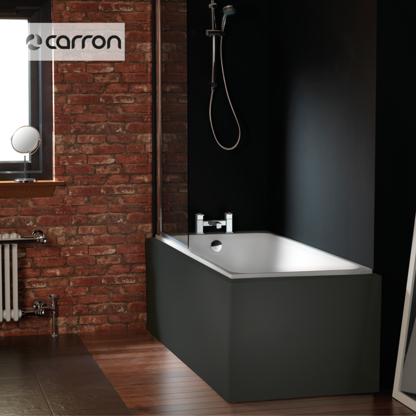 Μπανιέρα Ακρυλική Caronite PROFILE DUO LOW RIM 1700x700, Carron Bath White Matt - Image 2