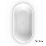 Μπανιέρα Solid Surface Ελεύθερης Τοποθέτησης CUSCO Freestanding 165x85, Sirene White Matt - Image 2