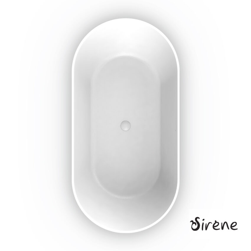 Μπανιέρα Solid Surface Ελεύθερης Τοποθέτησης CUSCO Freestanding 165x85, Sirene White Matt - Image 2