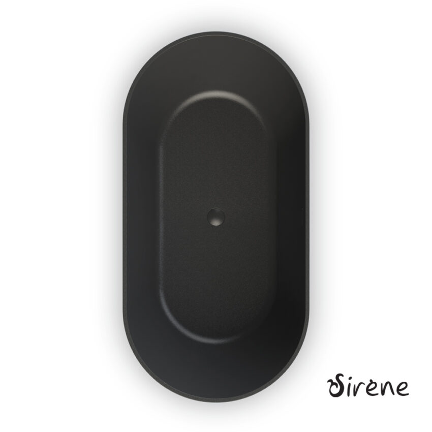 Μπανιέρα Solid Surface Ελεύθερης Τοποθέτησης CUSCO Freestanding 165x85, Sirene Black Matt - Image 2