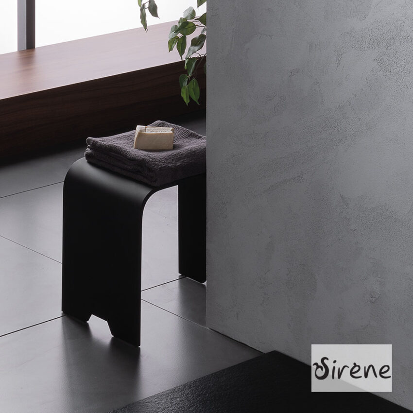 Κάθισμα Ντουζιέρας Design 38x38x31 Sirene Black Matt - Image 2