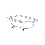 Σετ στήριξης ασύμμετρων γωνιακών μπάνιων Sirene