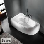 Μπανιέρα Ακρυλική MARINA με σύστημα Υδρομασάζ (0.88hp-6 jet) 160x90 Left, Sirene  White - Image 2