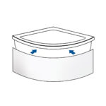 Ποδιά μπανιέρας 120x51h, SIRENE