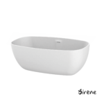 Μπανιέρα Solid Surface Ελεύθερης Τοποθέτησης U2 Freestanding 165x85, Sirene White Matt - Image 2