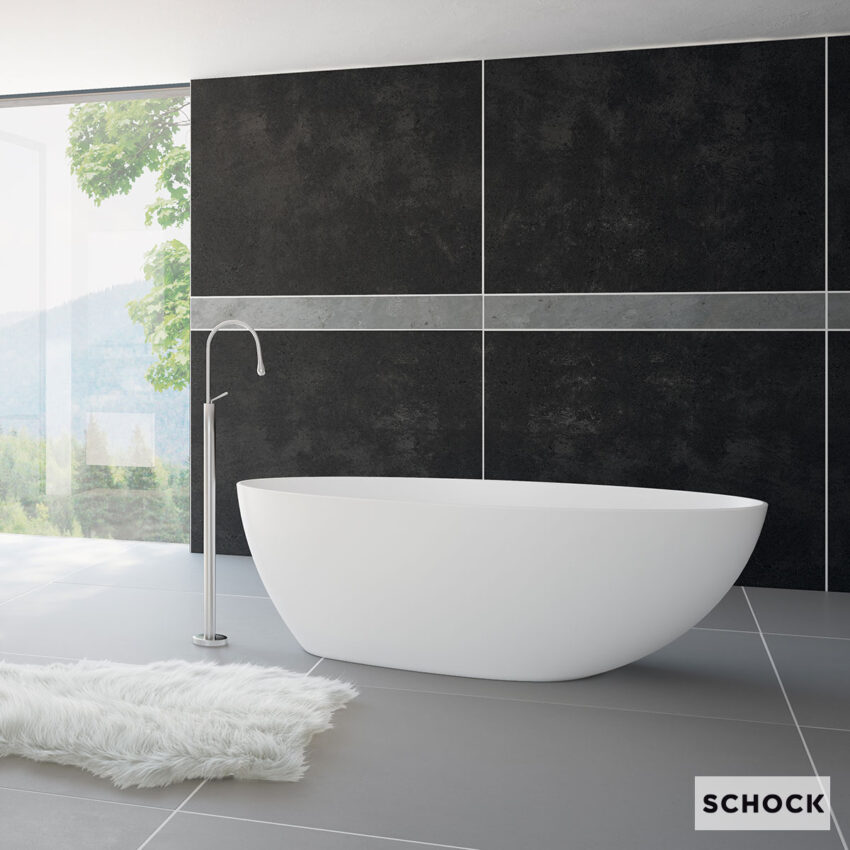 Μπανιέρα Ελεύθερης Τοποθέτησης CLIFF Freestanding 170x85, SCHOCK White Matt - Image 2