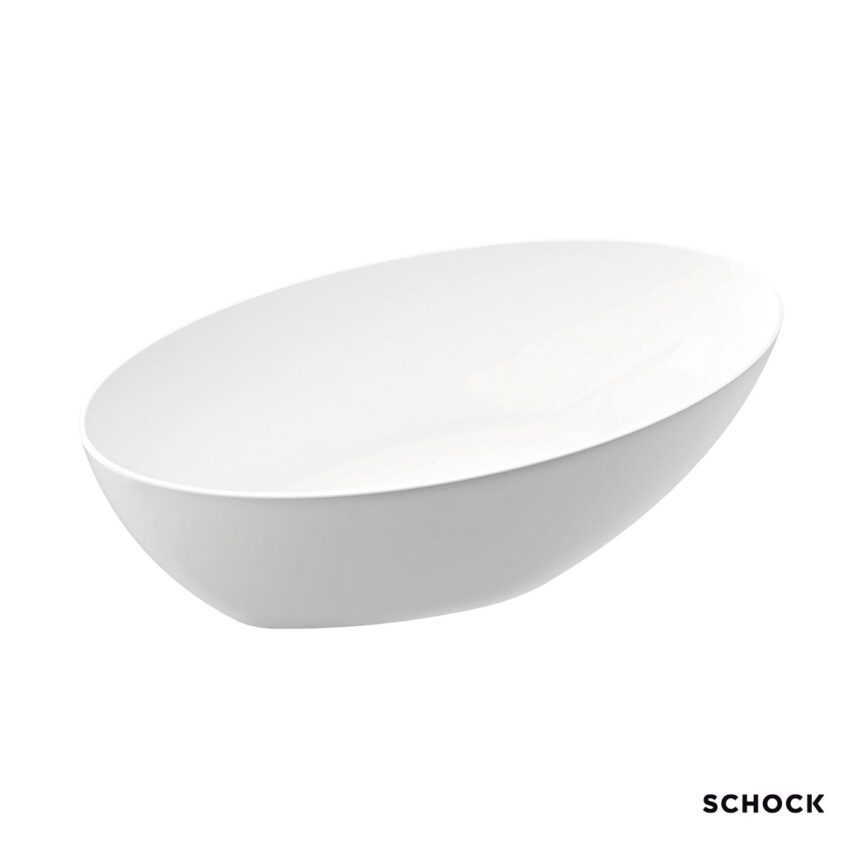 Μπανιέρα Ελεύθερης Τοποθέτησης CLIFF Freestanding 170x85, SCHOCK White Matt - Image 3