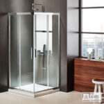 Καμπίνα ντουζιέρας Γωνιακής Εισόδου Corner Entry 100x100 (97-99 x 97-99 εκ.), Axis Clean Glass Chrome