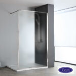 Διαχωριστικό κρύσταλλο ντουζιέρας IWIS Walk-in 100 ρυθμιζόμενo από 97 έως 99εκ., Devon Fluted Clean Glass Chrome