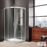 Ημικυκλική καμπίνα ντουζιέρας QUADRANT 80 (77-79εκ.), AXIS Clean Glass Chrome