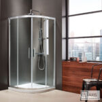 Ημικυκλική καμπίνα ντουζιέρας QUADRANT 90 (87-89εκ.), AXIS Clean Glass Chrome