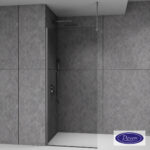 Βραχίονας Οροφής 100εκ. για στήριξη διαχωριστικού ντουζιέρας IWIS, Devon PVD Black Brushed